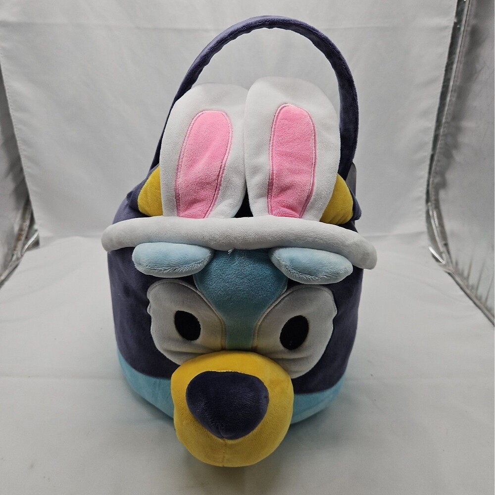Bluey Medium Plush Easter Basket with Bunny Ears New With Tag